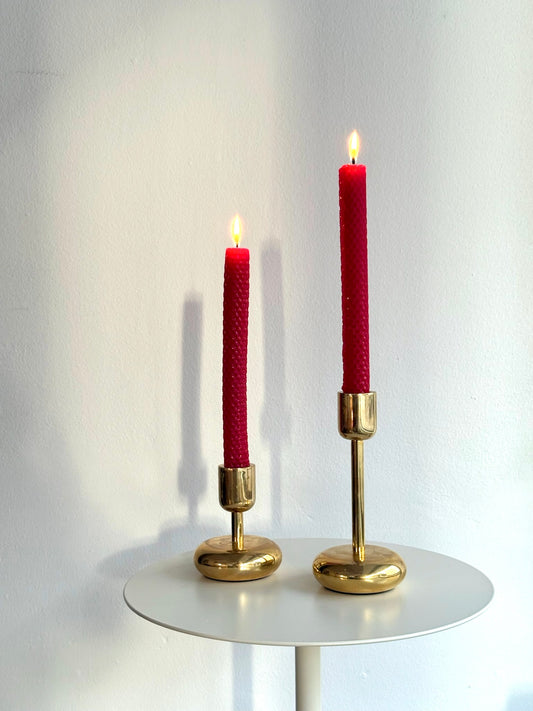 Mehiläisvahakynttilä - punainen