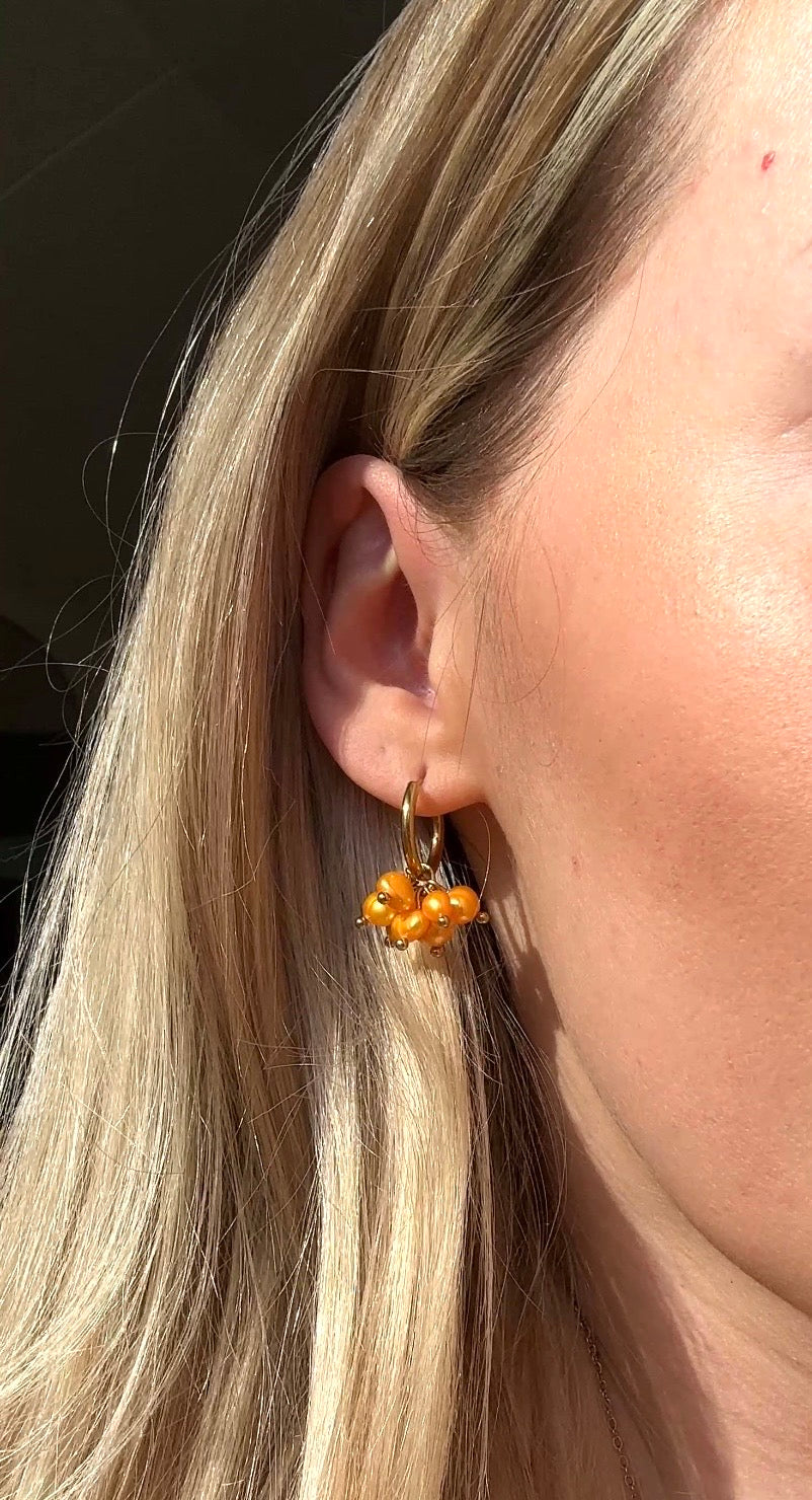 HELENA midi-korvakorut oranssi